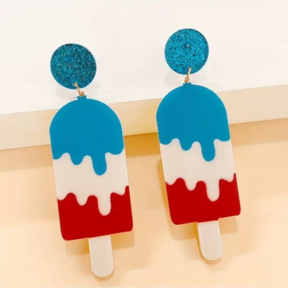 NEW 4th of July Popsicle Earrings